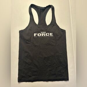 Lululemon Run Swiftly Black Tank Top Sz 8 THE FORCE River Valley Dance Academy